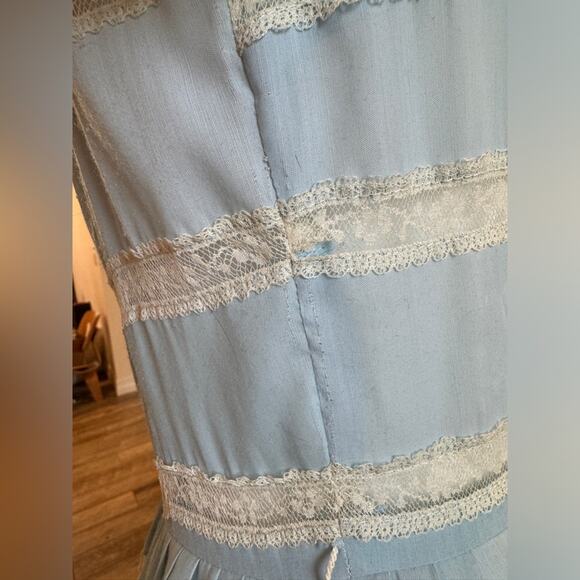 Vintage L'aiglon Blue Dress - Size 4/6 - Picture 3 of 10